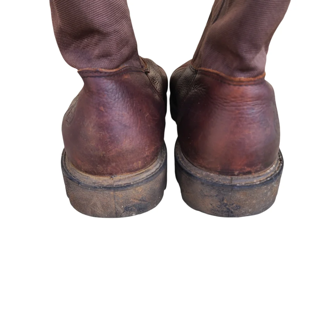 Georgia Boot Wellington Waterproof Dark Brown Leather Men's Boots 9.5.